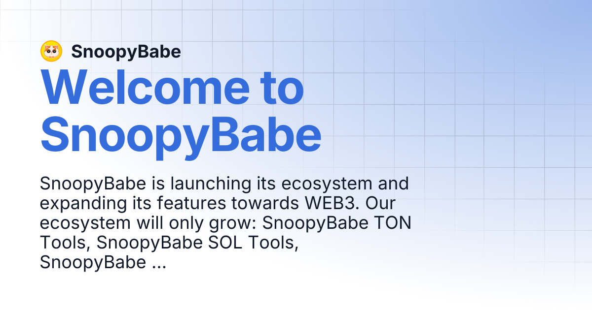 Welcome to SnoopyBabe | SnoopyBabe